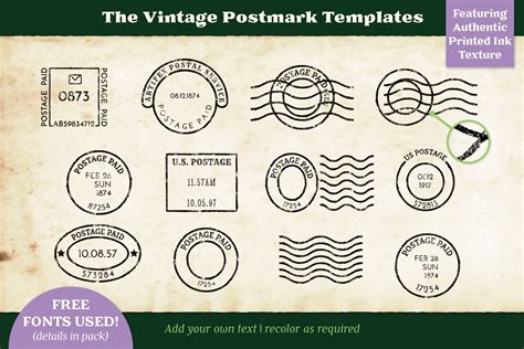 The Postage Stamp Collection Illustrator Design Cuts