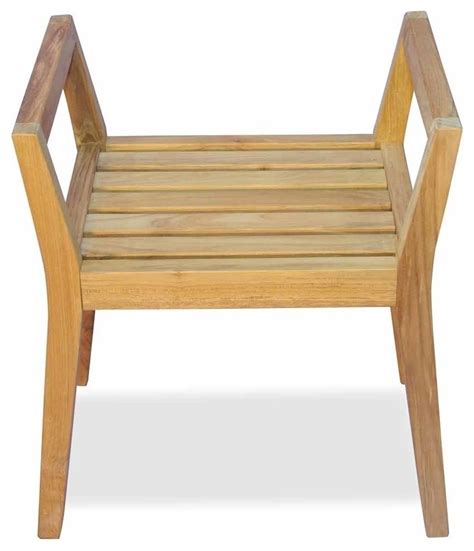 Teak Shower Bench With Arms By Regal Teak Contemporary Shower