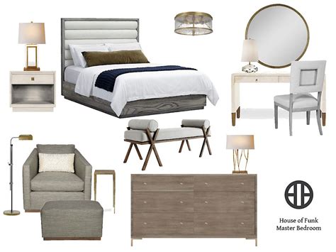 A Bedroom Design Board With Furniture And Accessories