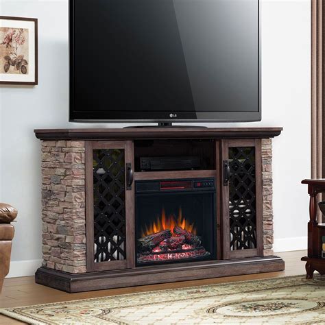 Capitan Electric Fireplace Tv Stand In Stone 23mm10646 I613