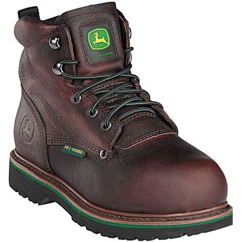 John Deere Mens 6 Steel Toe Lace Up Boot Wide Bobs Stores