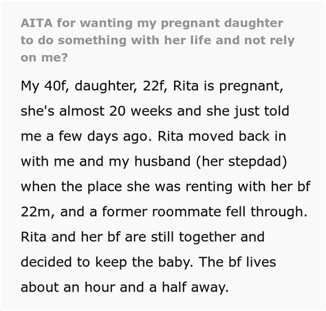 woman wants her pregnant daughter to start being an adult she bursts into a tantrum bored panda