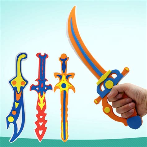 Eva Pirate Toy Sword Diy Safety Foam Toys Kids Pretend Play Boys T