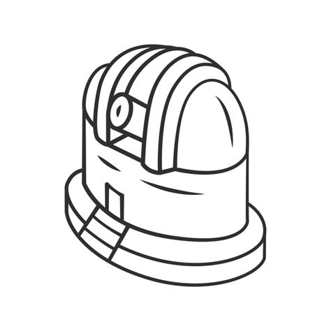 Icono Lineal Del Observatorio Observaciones Astronómicas Estudios