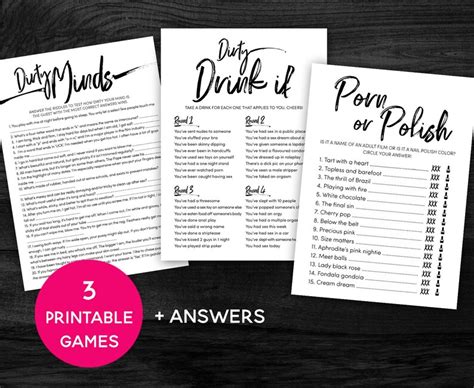 Naughty Hens Party Games Bachelorette Printable Games Pack Etsy