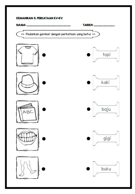 Bahasa Melayu Ppki Interactive Worksheet Worksheets Kindergarten