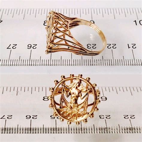 Art Nouveau 14k Gold Nude Lady High Set Extra Large Statement Ring Free