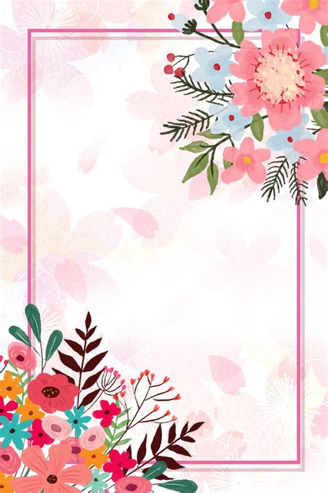 Flower Border Poster Background Wallpaper Image For Free Download Pngtree