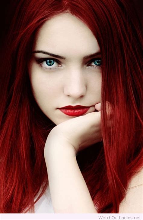 Red Hair And Lips With Beautiful Blue Eyes Red Hair Color Hair Color