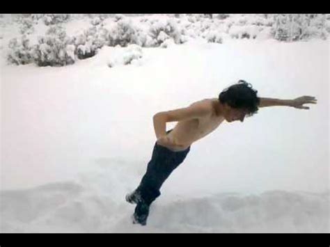 Jumping In Snow Shirtless Youtube