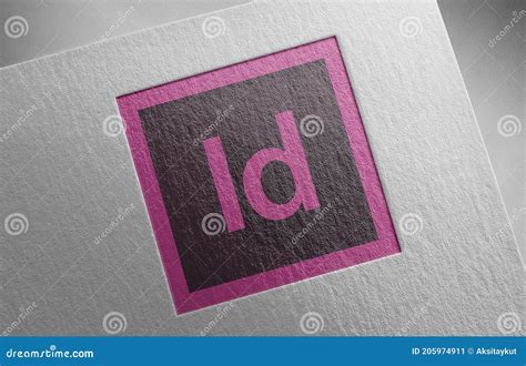 Adobe Indesign Cs61 On Paper Texture Logo Editorial Photo Image Of