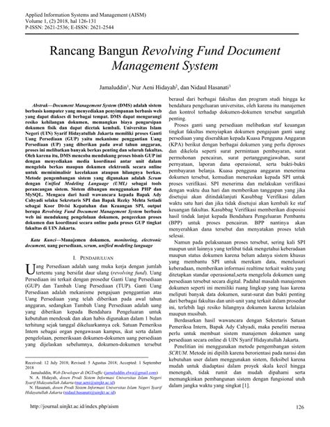 Pdf Rancang Bangun Revolving Fund Document Management System