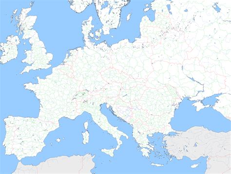 Blank Europe Map 3000X1000