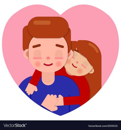 father with daughter royalty free vector image