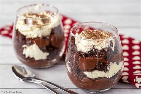 Easy No Bake Triple Chocolate Trifles For Two By The Redhead Baker