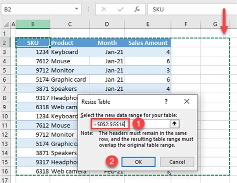 How To Add A Column And Resize Extend A Table In Excel Automate Excel
