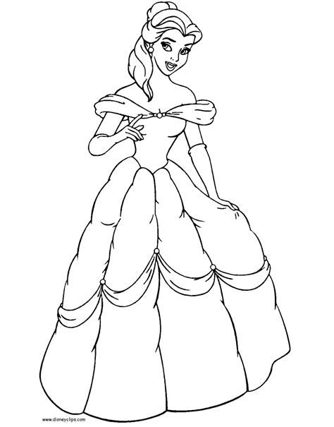 Belle is a well known fictional character from the walt disney pictures' 1991 film beauty and the beast. Beauty and the Beast Coloring Pages (2) | Disneyclips.com