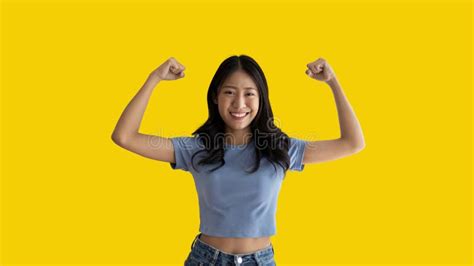 Woman Flexing Her Muscles Stock Image Image Of Muscular 272340861