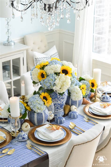 A Classic Blue And White Table For A Traditional