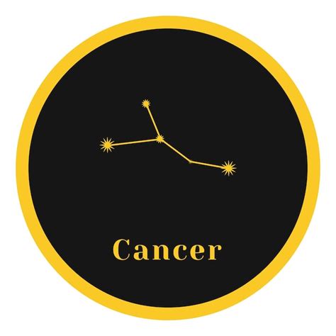 Premium Vector Constellation Of Stars Cancer Astrological Zodiac Sign