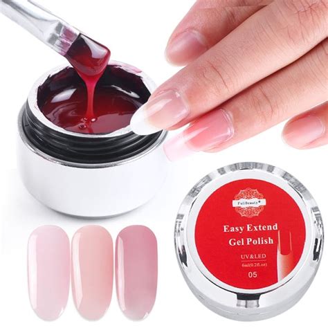 Colors Quick Poly Extension Gel Varnish Clear White Pink Crystal