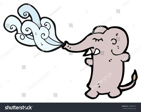Elephant Squirting Water Cartoon Royalty Free Stock Photo Avopix Com