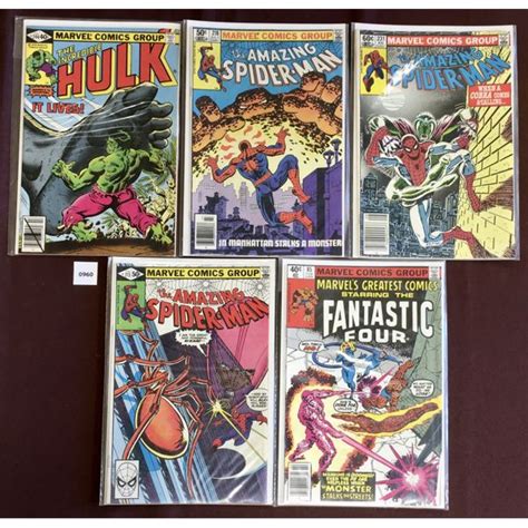 Lot Of 5 Marvel Comic Books Incl The Amazing Spider Man Fantastic Four