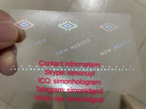 New Mexico Nm Id Dl Hologram Overlay Sticker New Mexico Id Template