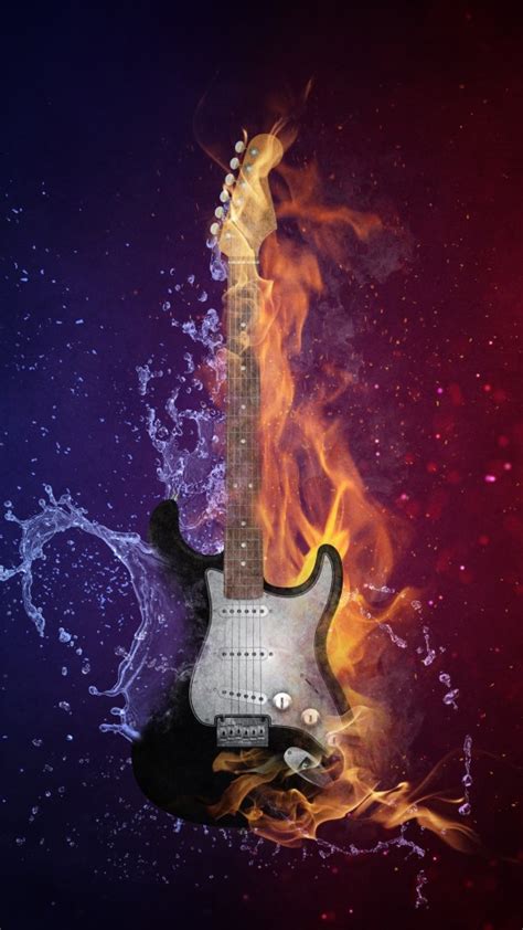 Guitar Fire And Cold 5k Wallpapers Hd Wallpapers Id 22623
