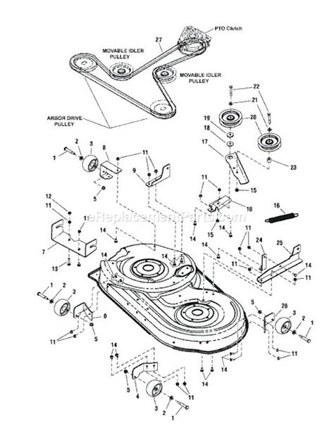 Craftsman 42 Mower Deck Parts Diagram Automobile Components Parts