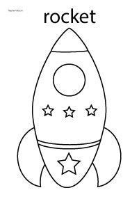 Boy astronaut flying in a space rocket coloring page from spaceships category. rocket coloring page for preschool | 365 Days of Healthy ...