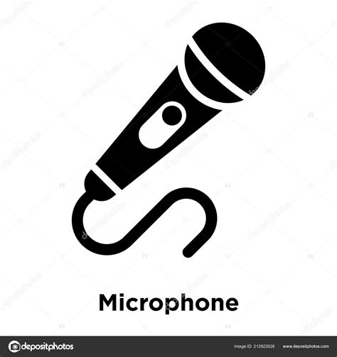 Microphone Icon Vector Isolated White Background Logo Concept