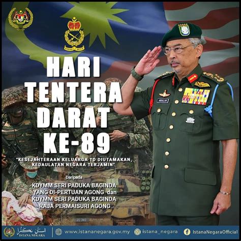 Agong Zahir Ucapan Selamat Hari Tentera Darat Malaysia Ke 89 Sabah