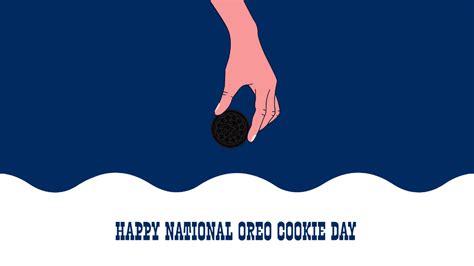 Happy National Oreo Cookie Day Background Template Edit Online