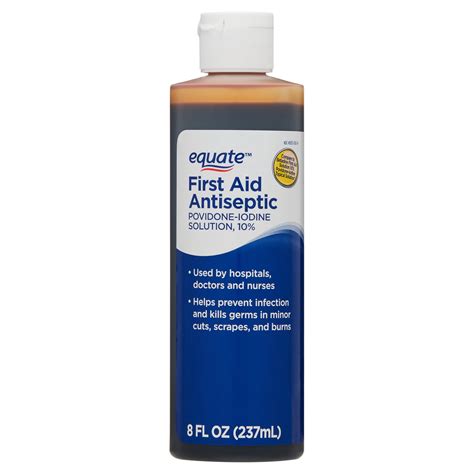 Equate First Aid Iodine Antiseptic Liquid 8 Fl Oz Walmart Business