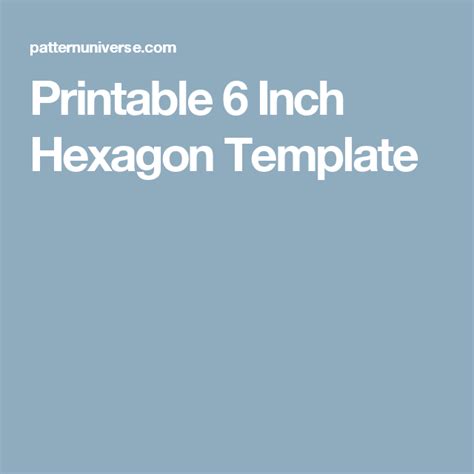 Printable 6 Inch Hexagon Template Hexagon Large T Tags Large