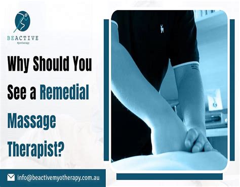 Why Should You See A Remedial Massage Therapist Be Active Myotherapy Medium