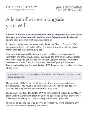 Letter Of Final Wishes Template