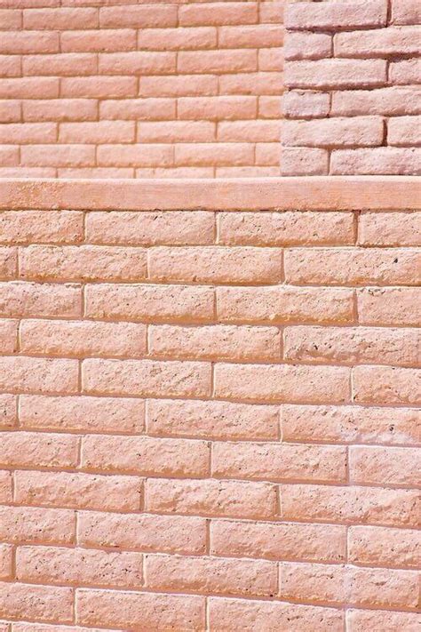 Brick Wall Pink Peach Pale Terracotta Shades Of