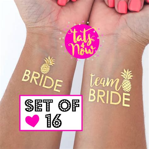 Team Bride Tattoos For Bachelorette Party And Hens Party Temporary Tattoo Tato Tatoo Summer