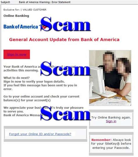 “error Statement” Phishing Scam Targets Bank Of America Customers