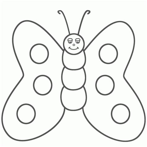 Butterfly Coloring Pages For Kids - Preschool and Kindergarten | Butterfly coloring page