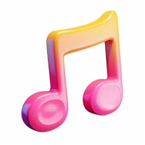 Premium Photo 3d Modern Icon Cartoon Design Musical Note Musical