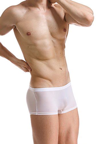 Dooxiundi Mens Underwear Ice Silk Sexy Ultrathin See Through Briefs