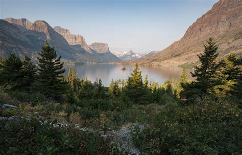 Blissful Morning St Mary Lake In Glacier National Park Montana