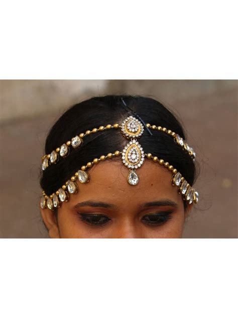 Explore pearl, bridal and other best maang tikka designs. Gold maang-tikka - Aspire High - 2985513