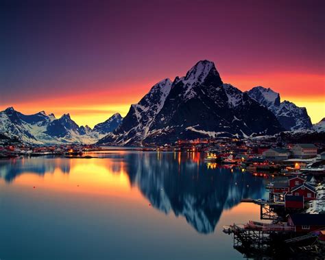 Night Lofoten Islands Norway 1280 X 1024 Wallpaper