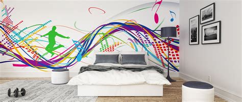 Music Wall Mural Wallpaper Funky Bedroom