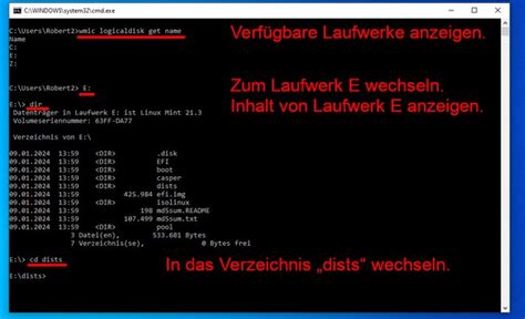 Zum Laufwerk Wechseln In CMD C D USB Festplatte
