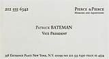 Images of Business Card Patrick Bateman